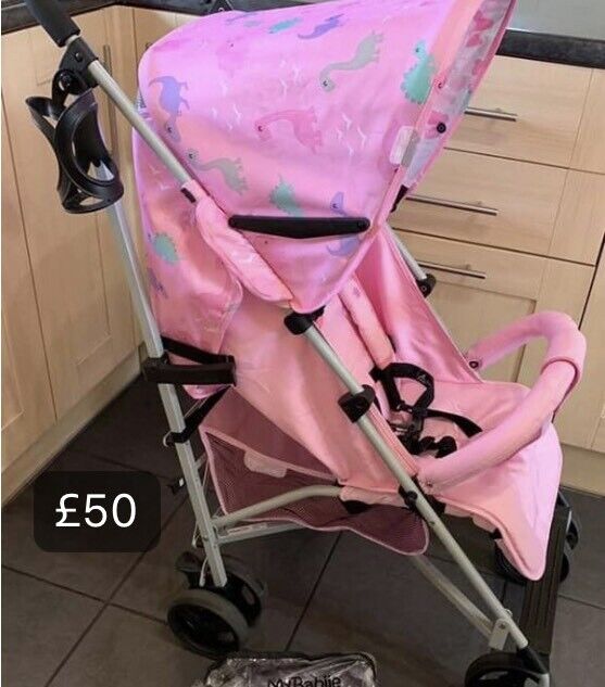 babiie pink stroller